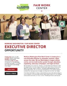 Image of a PDF doc of the Job Announcement 
